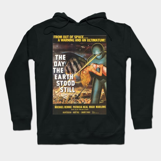 Classic Science Fiction Movie Poster - The Day The Earth Stood Still Hoodie by Starbase79